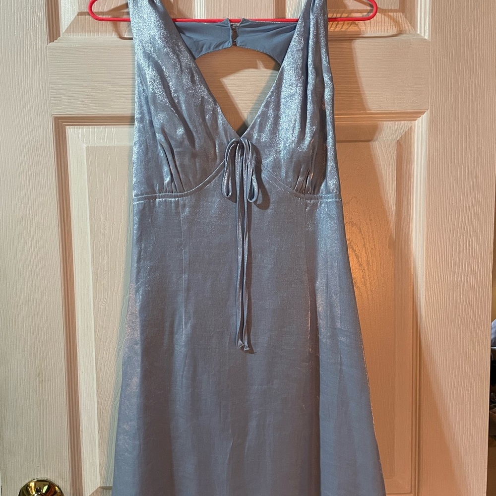 Shimmering Silver Sleeveless Dress
